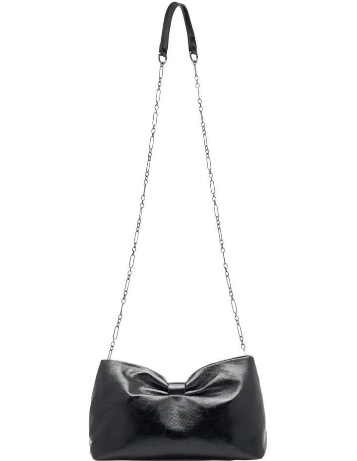 Bella Bow Clutch In Black image 3