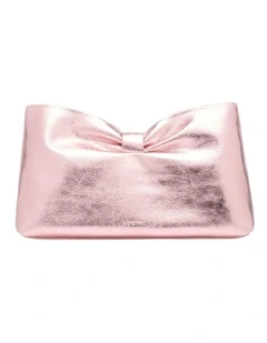 Bella Bow Clutch In Light Pink