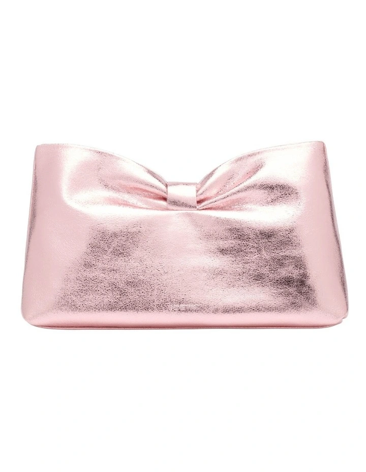 Bella Bow Clutch In Light Pink image 1