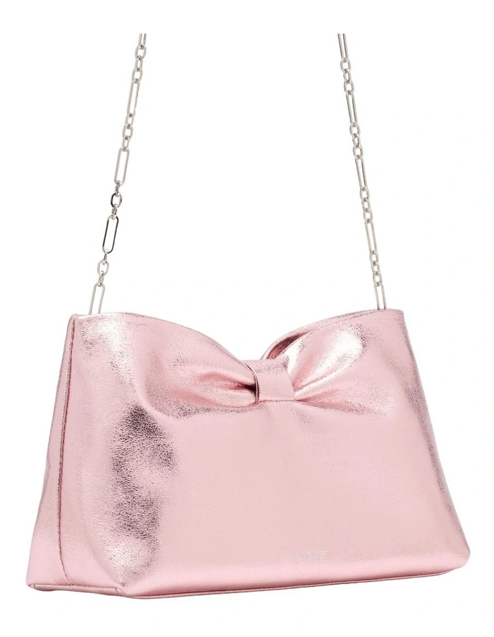 Bella Bow Clutch In Light Pink image 2