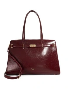 Define Tote Bag in Burgundy