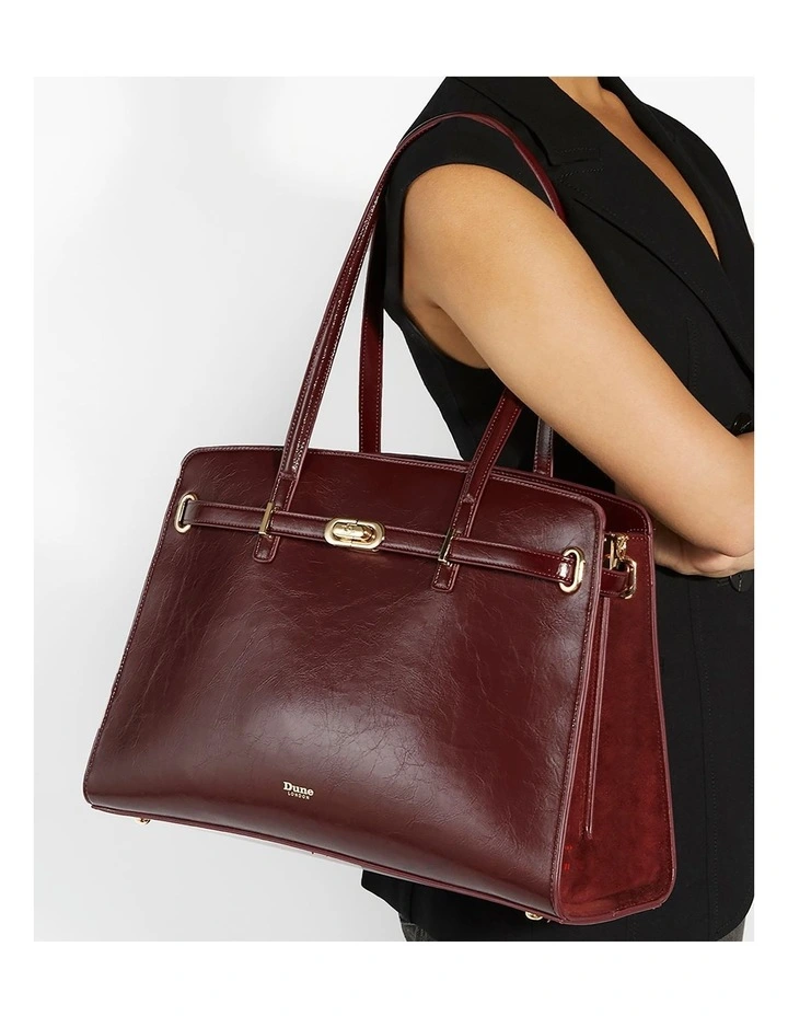 Define Tote Bag in Burgundy image 2