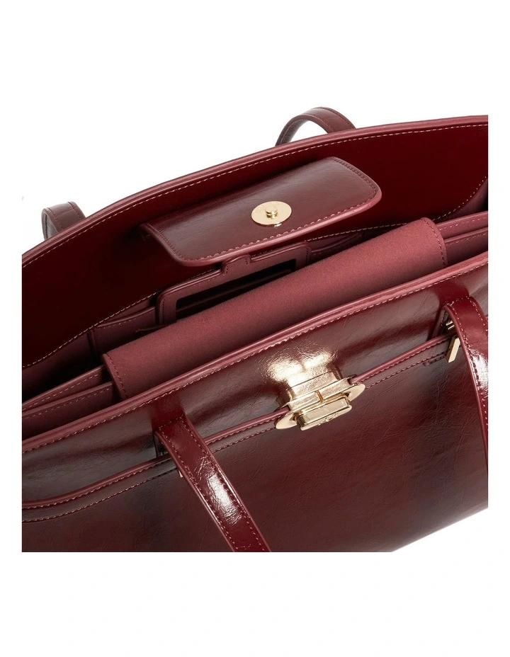 Define Tote Bag in Burgundy image 4