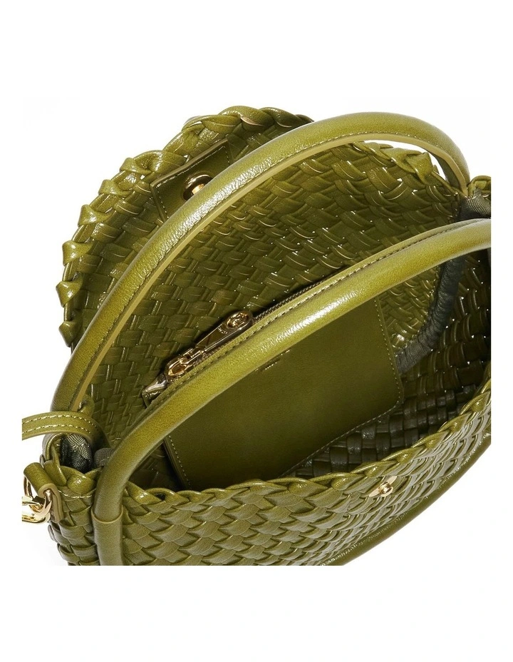 Dinideliberate Mini Woven Slouch in Green image 4