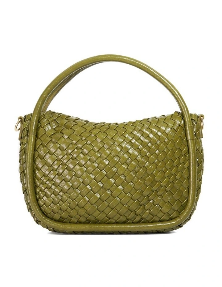 Dinideliberate Mini Woven Slouch in Green image 5