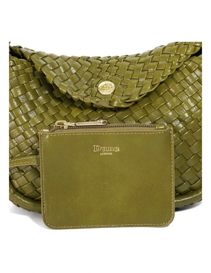 Dinideliberate Mini Woven Slouch in Green image 6
