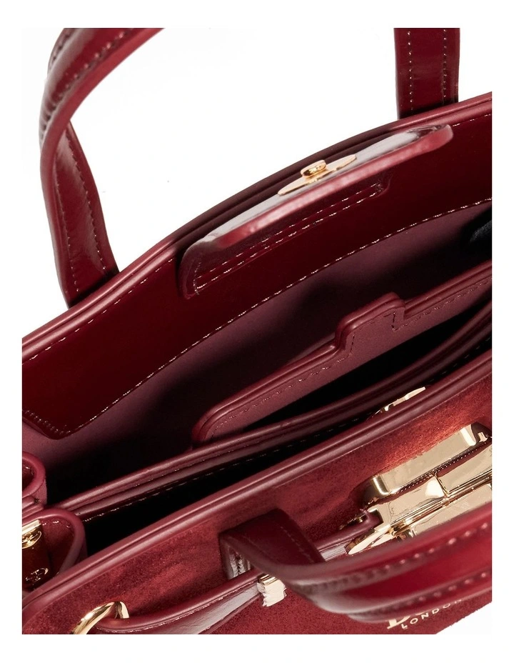 Dinkydefine Mini Belted Tote in Burgundy image 3