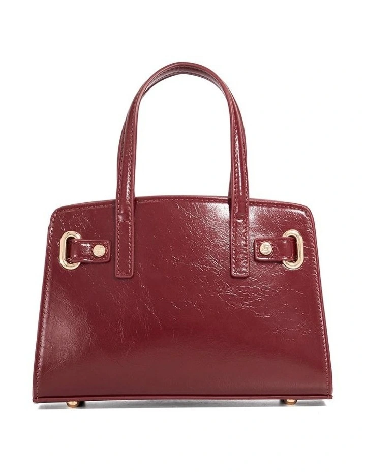 Dinkydefine Mini Belted Tote in Burgundy image 4