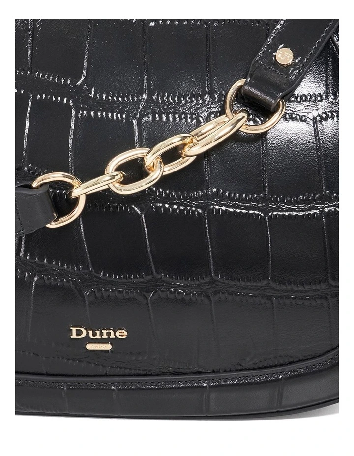 Directional Asymmetric Shoulder Bag In Black image 6