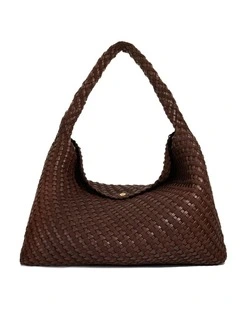 Deliberate Woven Slouch Tote XL in Chocolate