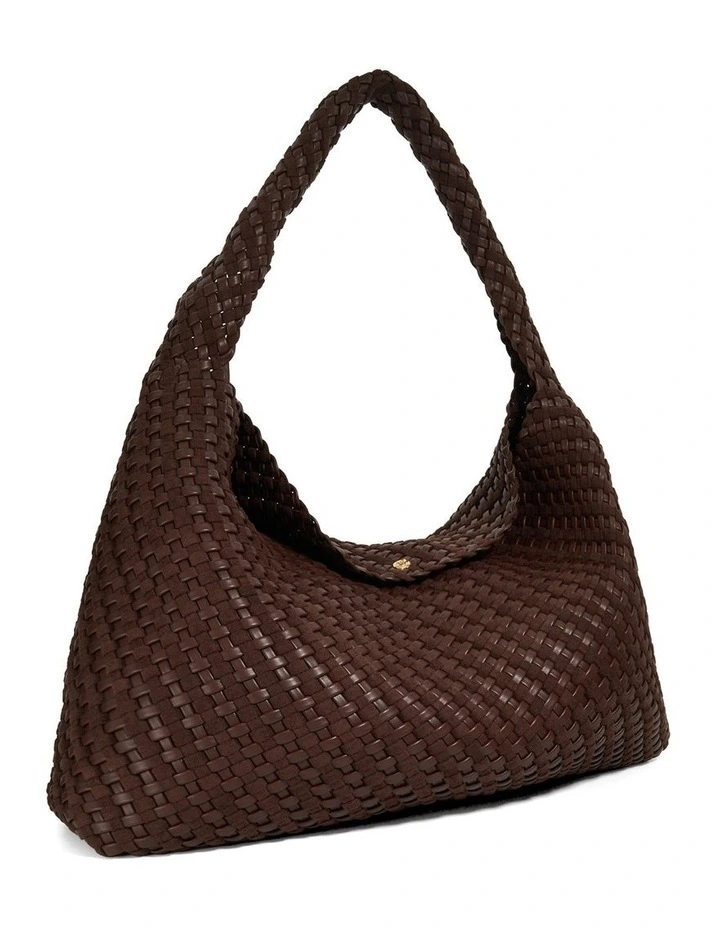 Deliberate Woven Slouch Tote XL in Chocolate image 3