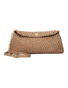 Encourage Woven Clutch in Brown