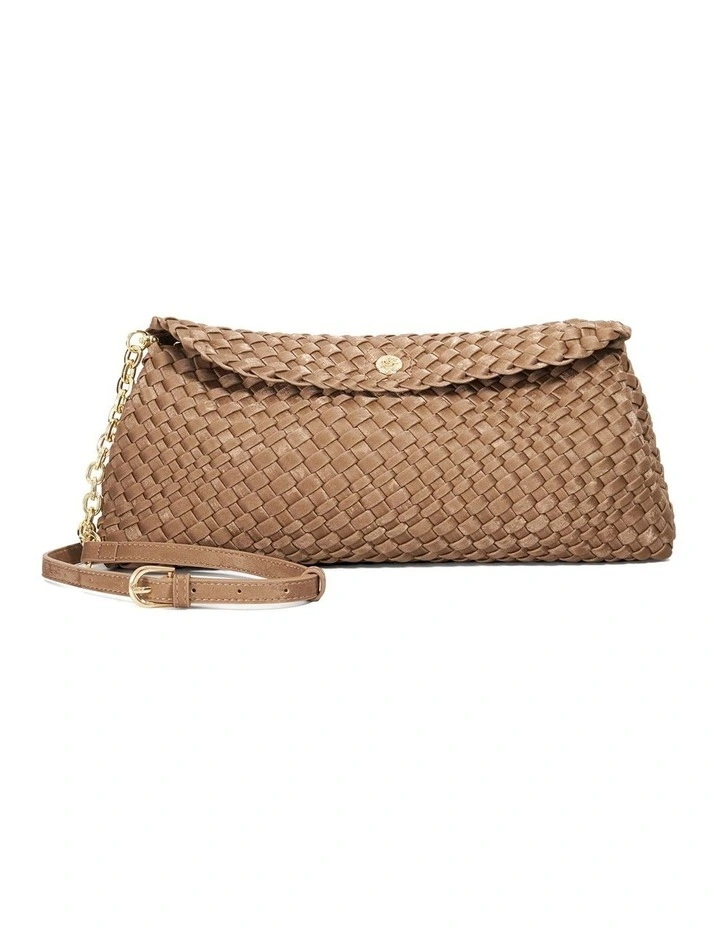 Encourage Woven Clutch in Brown image 1