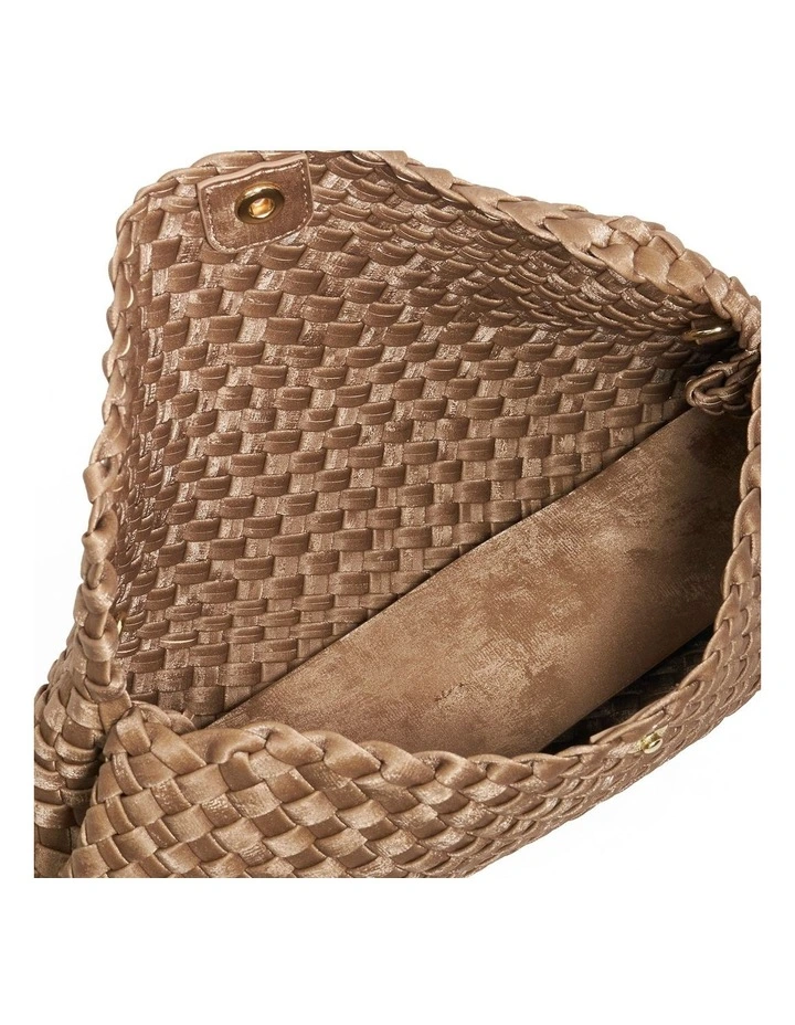 Encourage Woven Clutch in Brown image 4