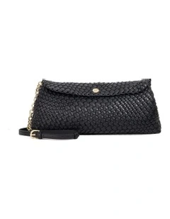 Encourage Woven Clutch in Black