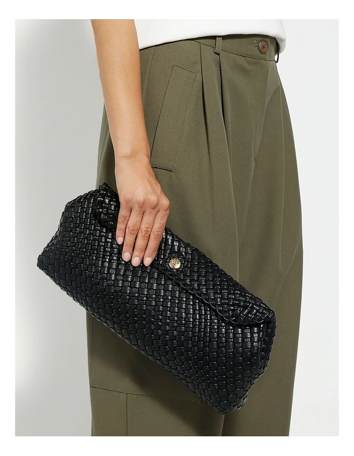 Encourage Woven Clutch in Black image 2