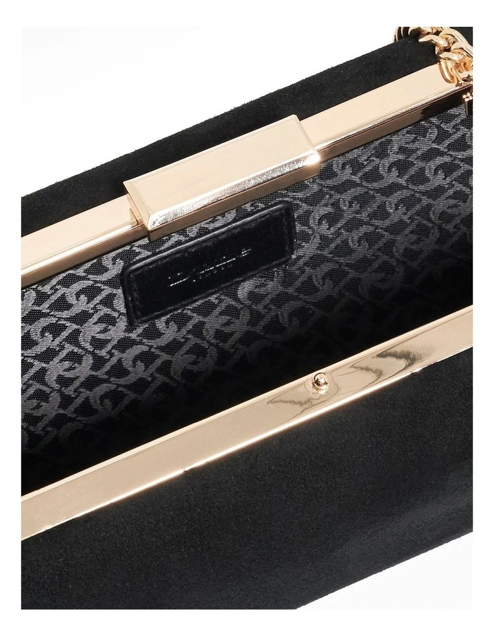 Bellaria Angled Frame Clutch in Black image 3