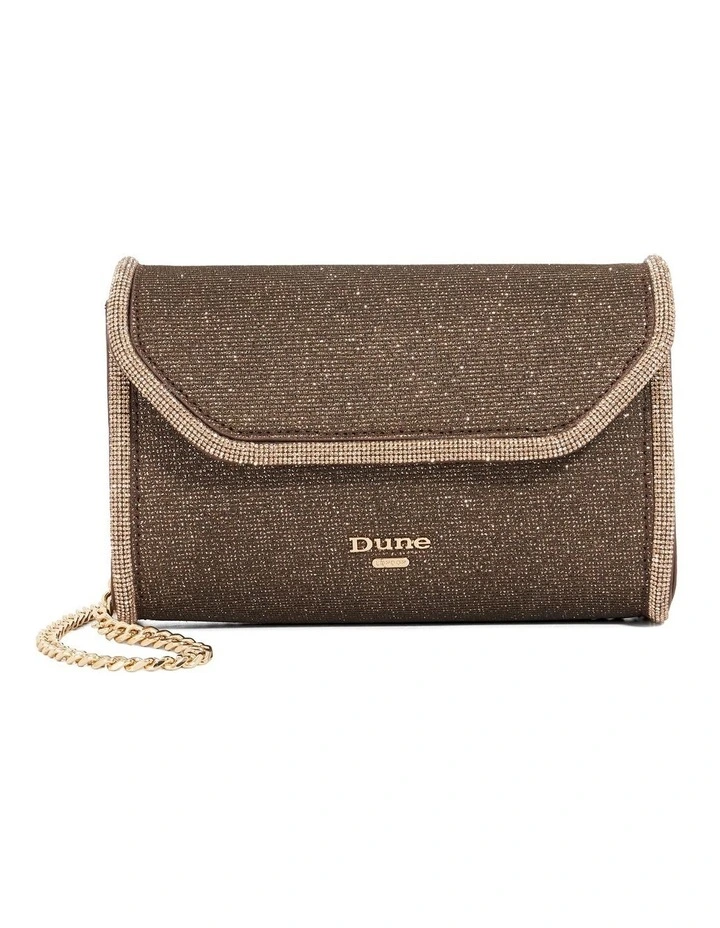 Bellini Foldover Clutch in Brown image 1