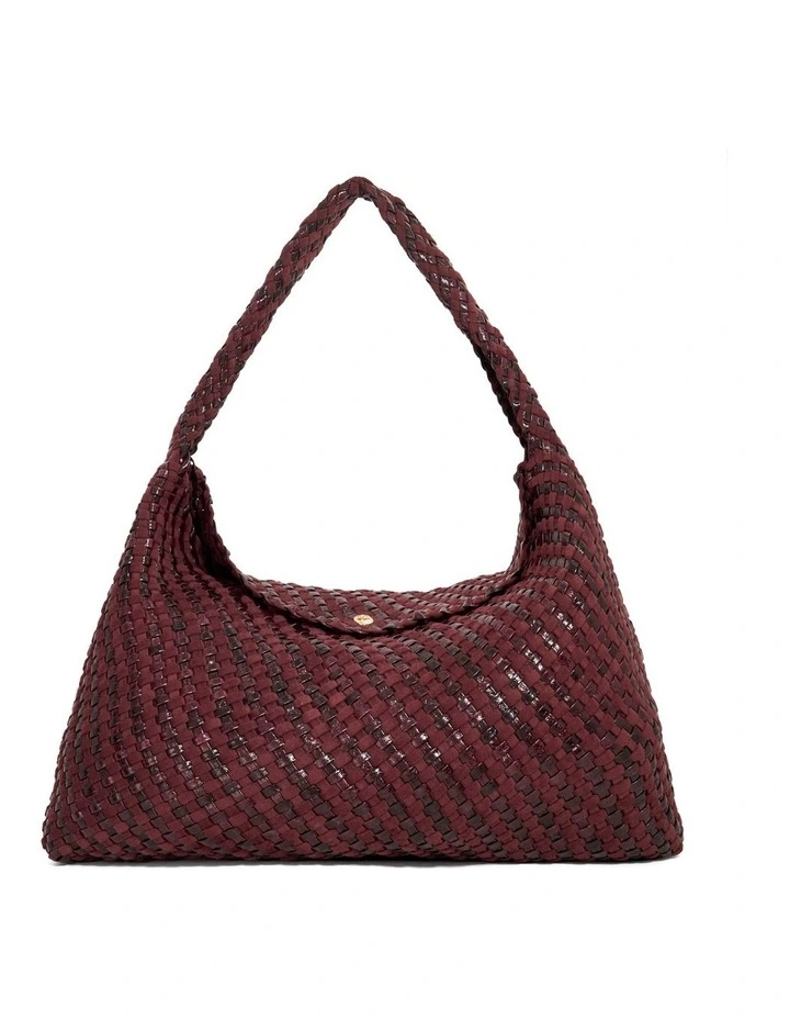 Deliberate XL Woven Slouch Tote Bag in Purple image 1