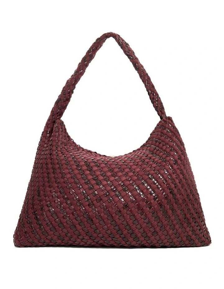 Deliberate XL Woven Slouch Tote Bag in Purple image 4