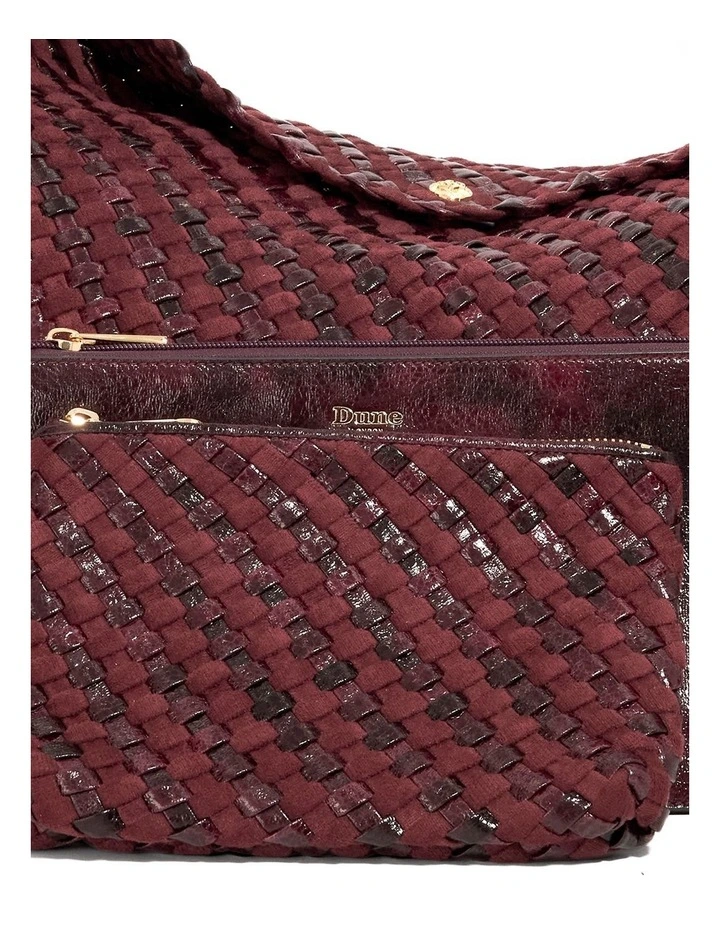 Deliberate XL Woven Slouch Tote Bag in Purple image 5