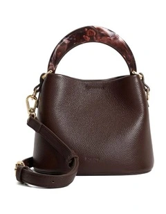 Dharla Top Handle Bag in Burgundy