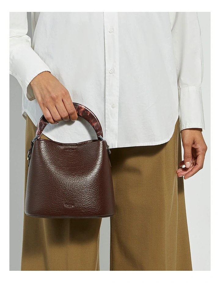 Dharla Top Handle Bag in Burgundy image 2