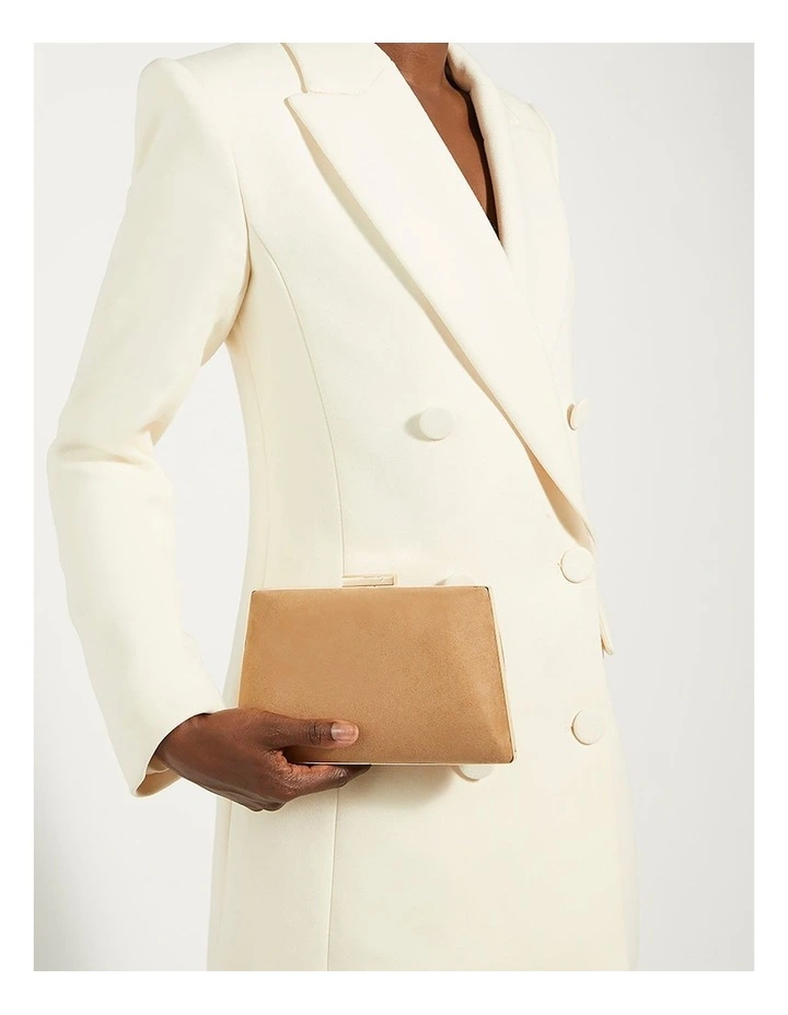 Bellaria Angled Frame Clutch in Camel image 2