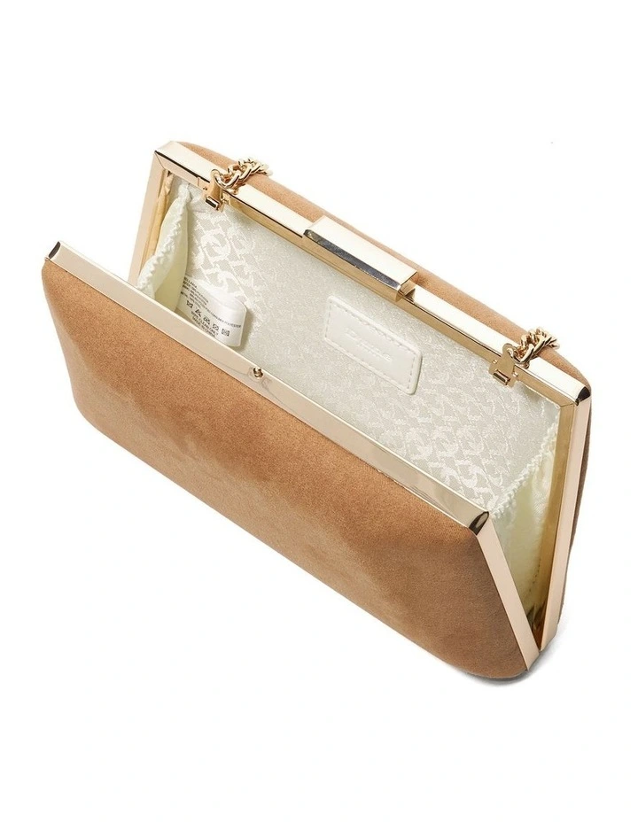 Bellaria Angled Frame Clutch in Camel image 4