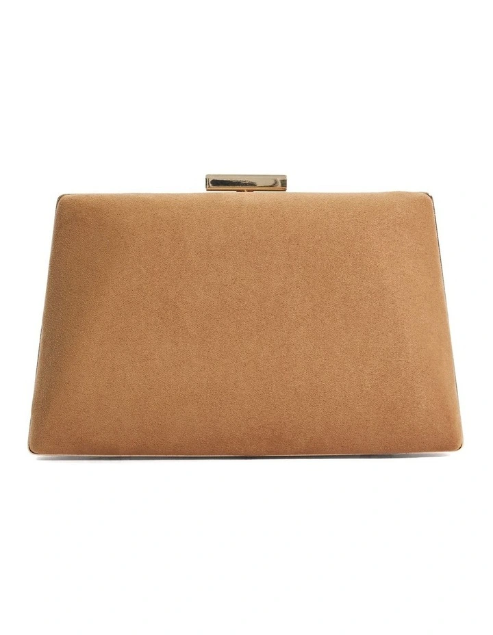 Bellaria Angled Frame Clutch in Camel image 5