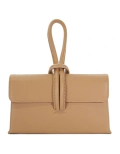 Brynie Loop Handle Clutch in Brown