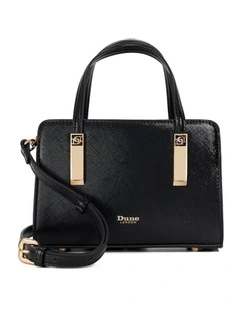 Dinkydenbeigh Mini Top Handle Tote in Black