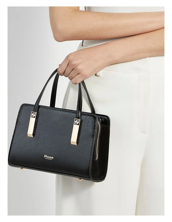 Dinkydenbeigh Mini Top Handle Tote in Black image 2