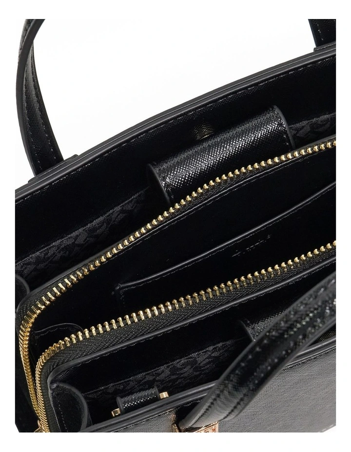 Dinkydenbeigh Mini Top Handle Tote in Black image 4