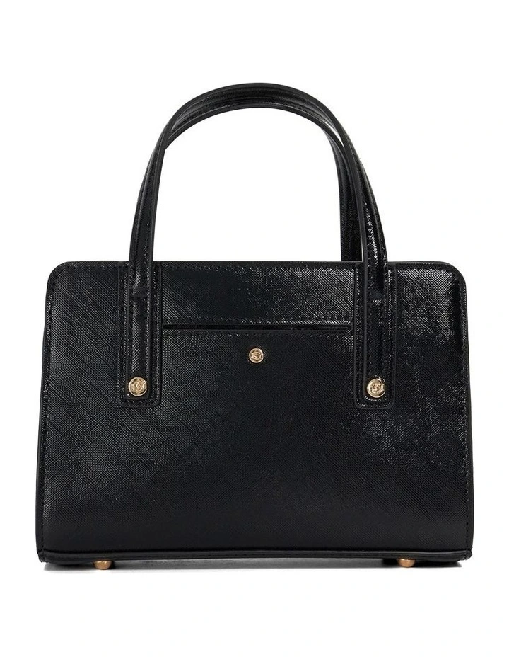 Dinkydenbeigh Mini Top Handle Tote in Black image 5