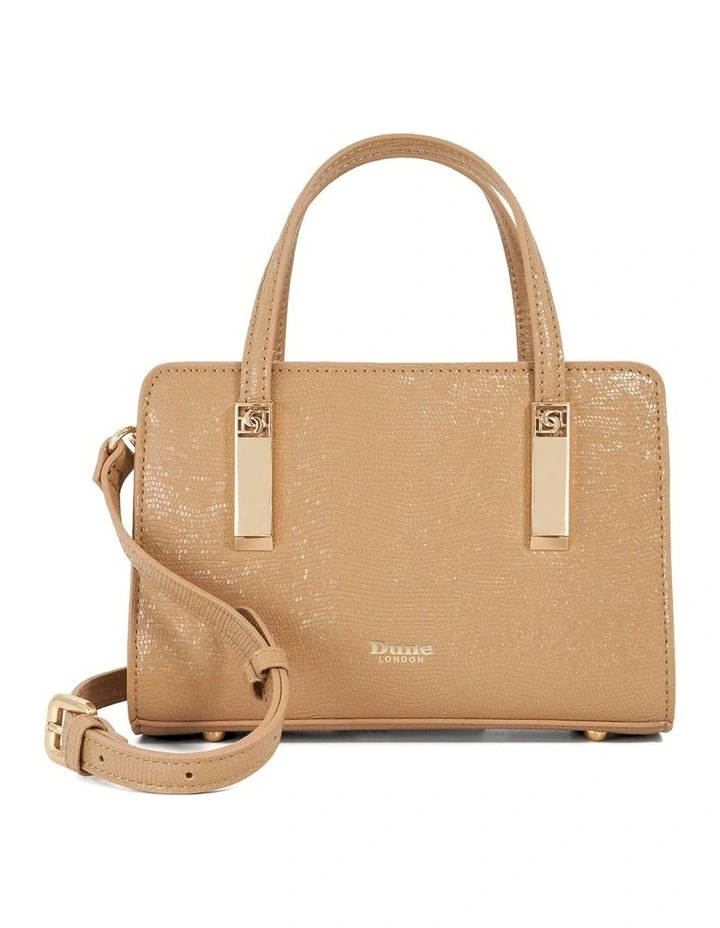 Dinkydenbeigh Mini Top Handle Tote in Camel image 1