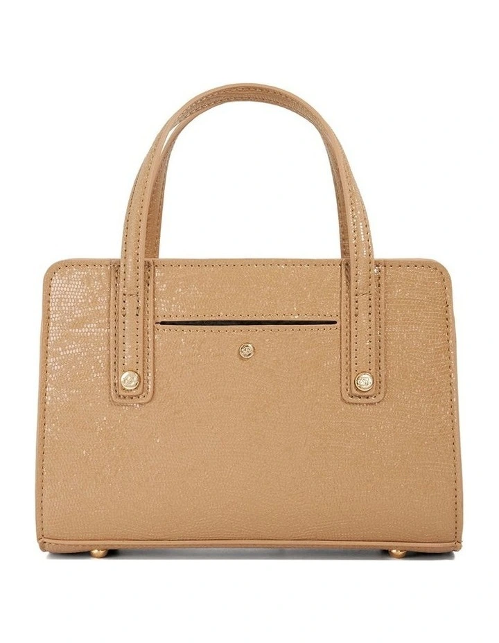 Dinkydenbeigh Mini Top Handle Tote in Camel image 5