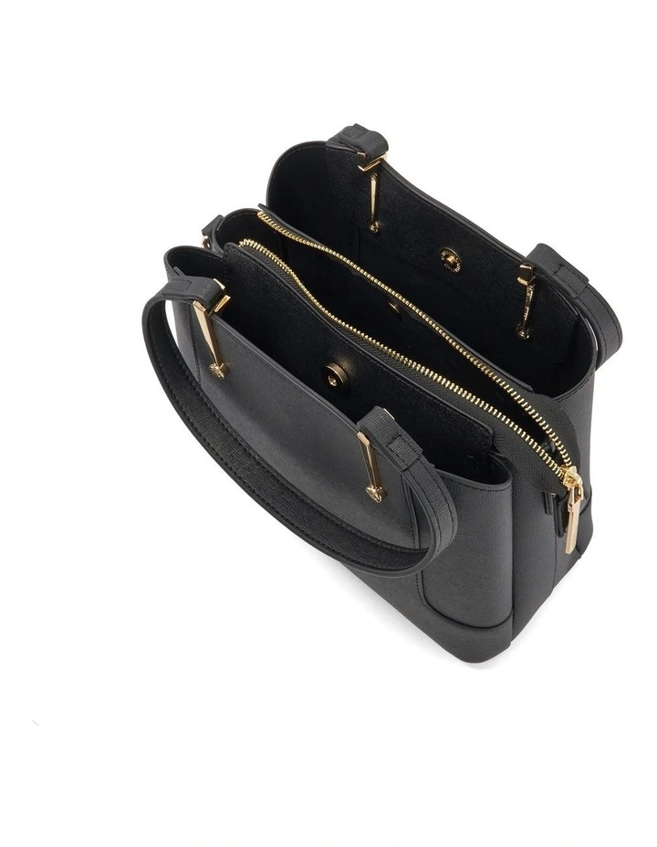 Dinidorriss Top Handle Tote Bag in Black image 3