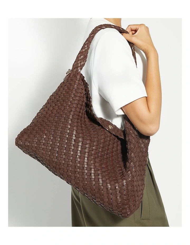 Deliberate Tote Bag in Dark Brown image 2