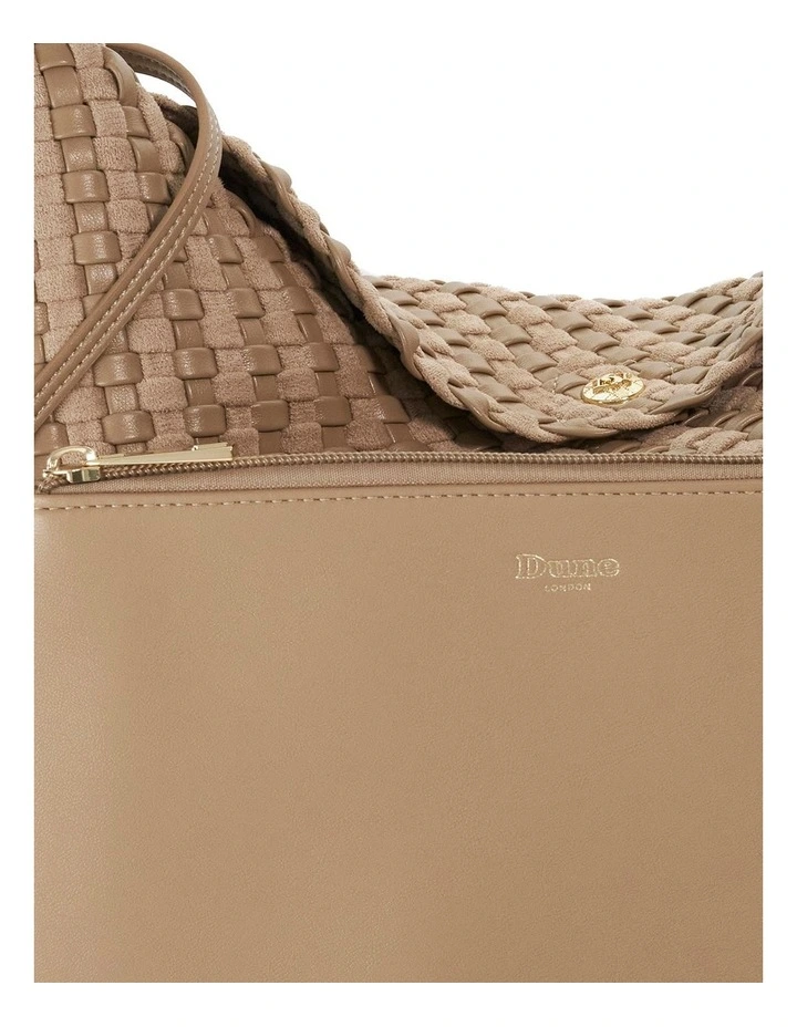 Deliberate L Tote Bag In Beige image 5