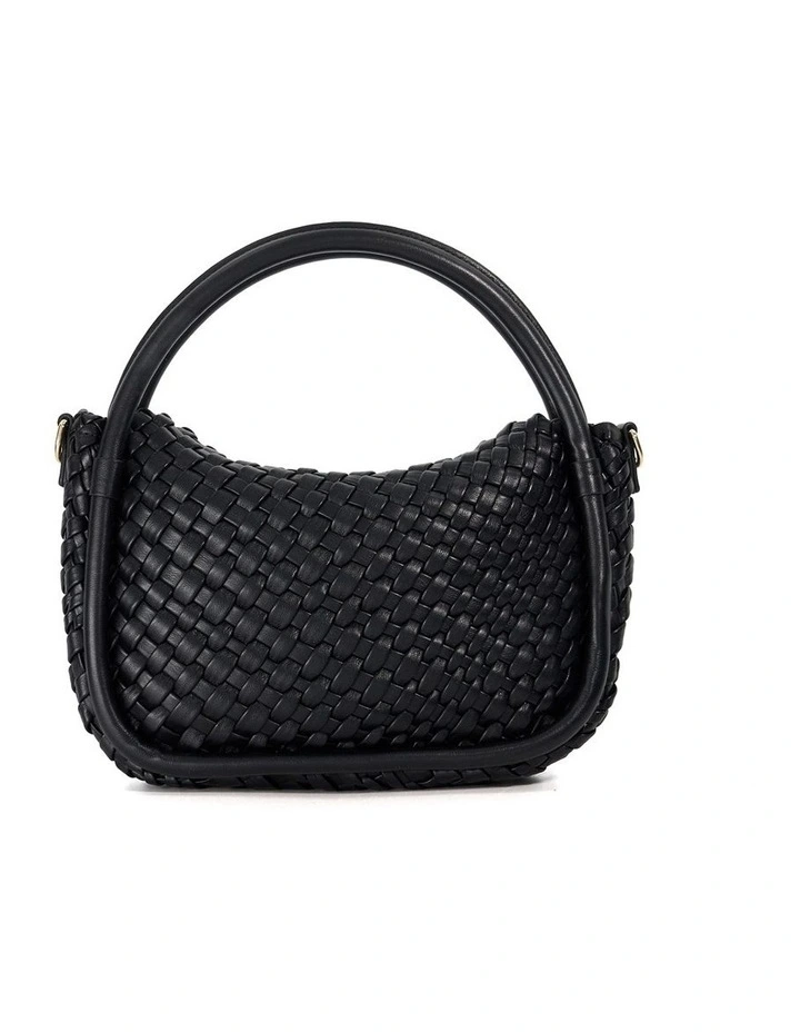 Dinideliberate Mini Woven Slouch in Black image 5