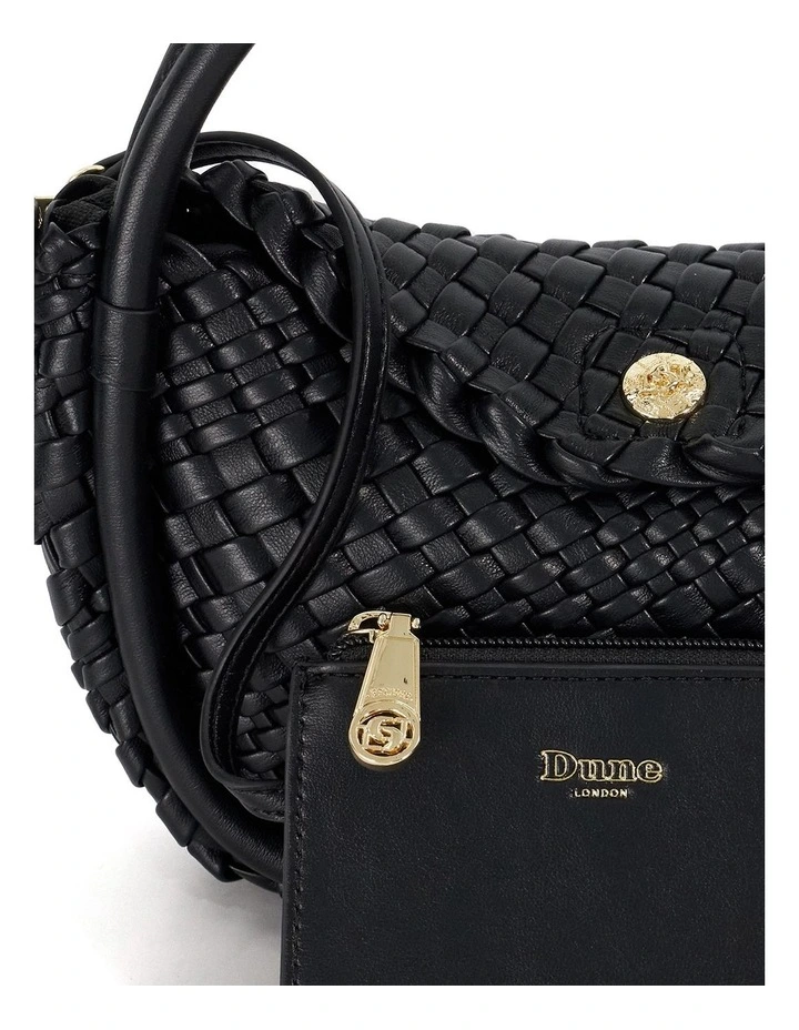 Dinideliberate Mini Woven Slouch in Black image 6