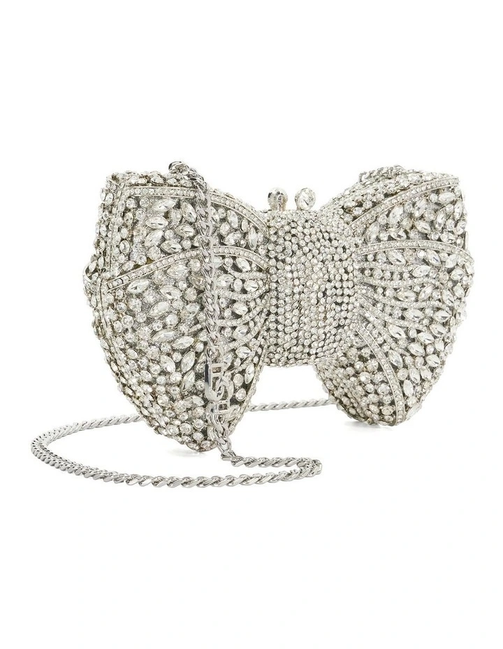 Enchant Bow Clutch in Silver image 3
