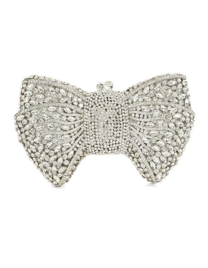 Enchant Bow Clutch in Silver image 5