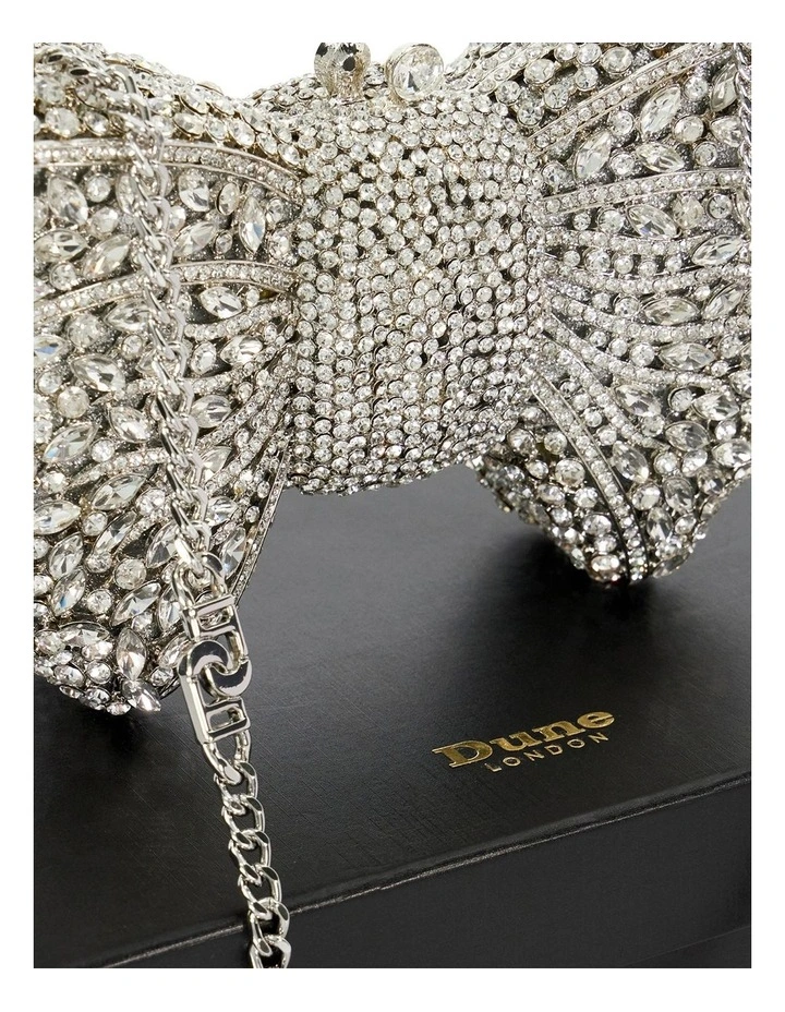 Enchant Bow Clutch in Silver image 6