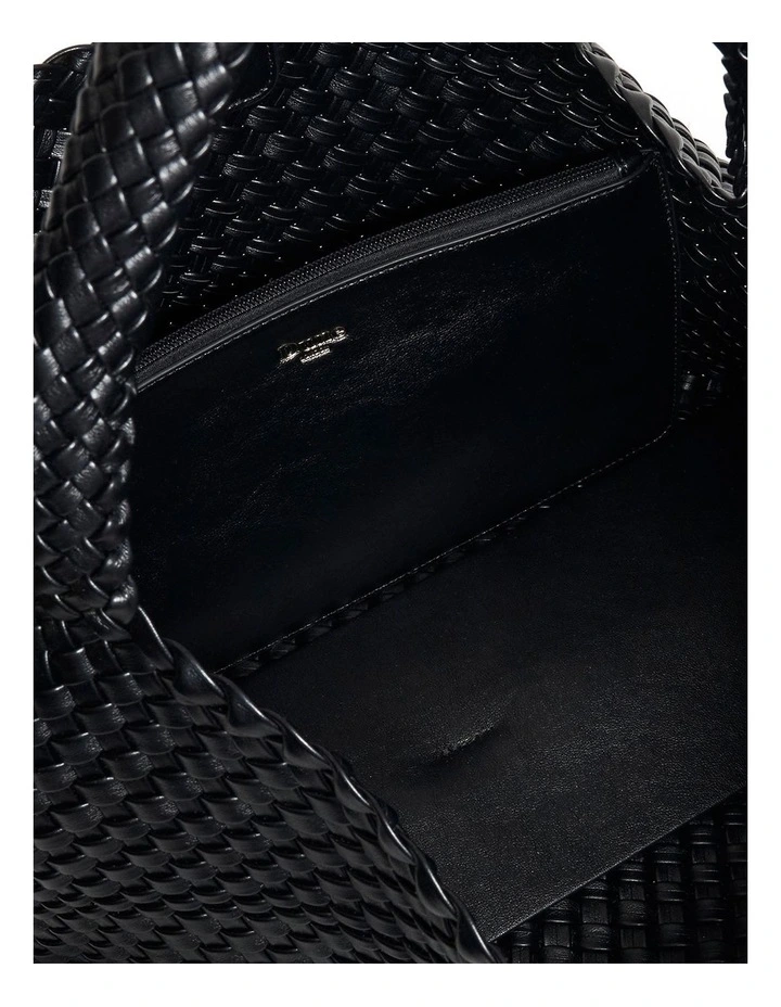 Deliberate L Tote Bag in Black image 3