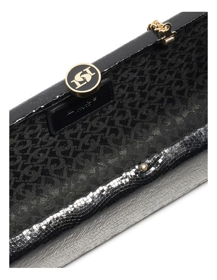 Belinda Tear Drop Clutch in Black image 4