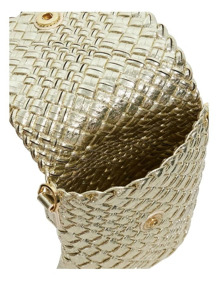 Saff Phone Crossbody in Gold image 4