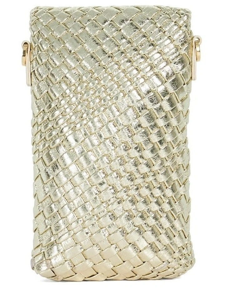 Saff Phone Crossbody in Gold image 5