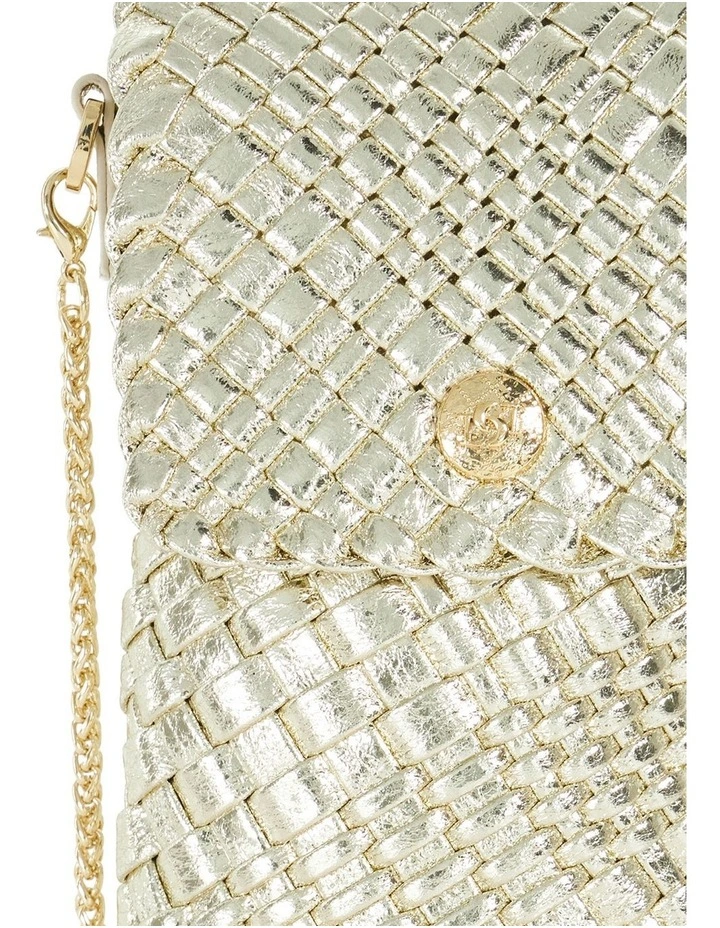 Saff Phone Crossbody in Gold image 6